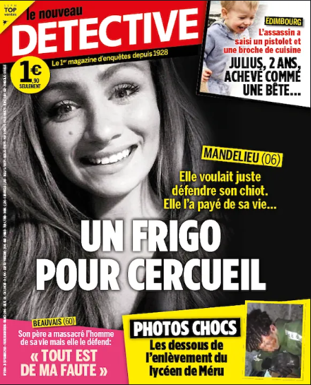 Couverture du magazine Le Nouveau Détective.
